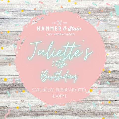 2/17/24 @ 4:30pm Juliette's 10th Birthday pARTy!