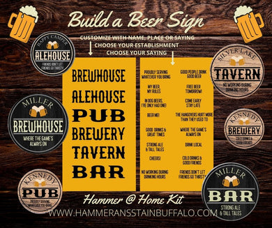 Father's Day Collection - Build A Beer Sign